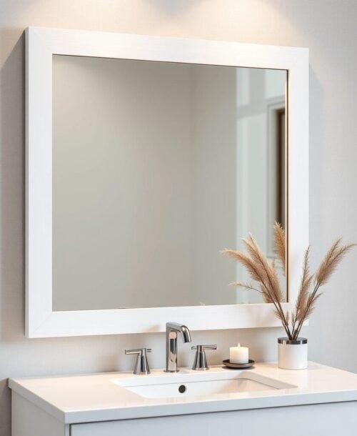 How to Frame a Bathroom Mirror with Trim