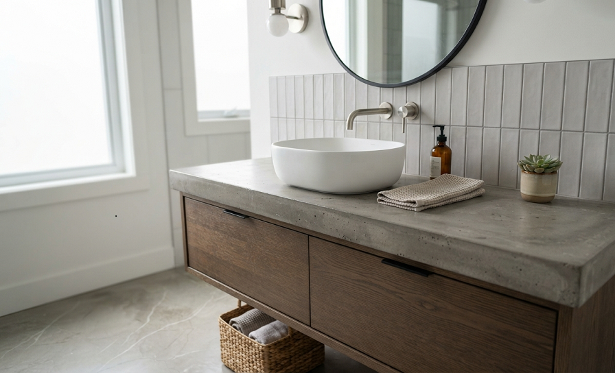 Creative Bathroom Vanity Top Ideas on a Budget