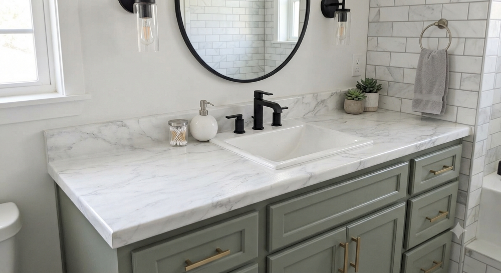 Creative Bathroom Vanity Top Ideas on a Budget