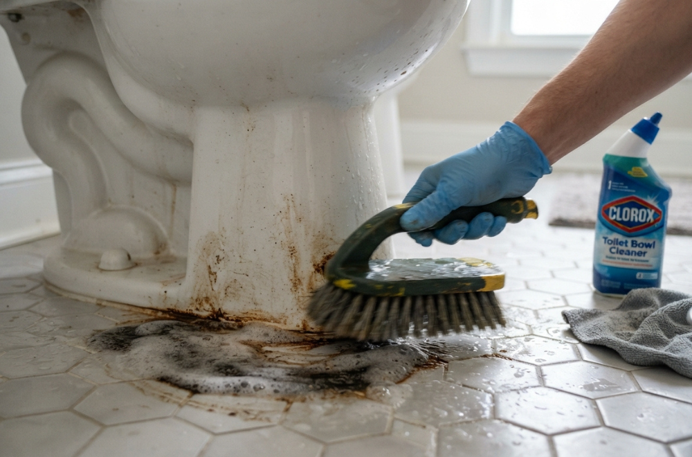 How to Remove Brown Stains From the Bottom of a Toilet