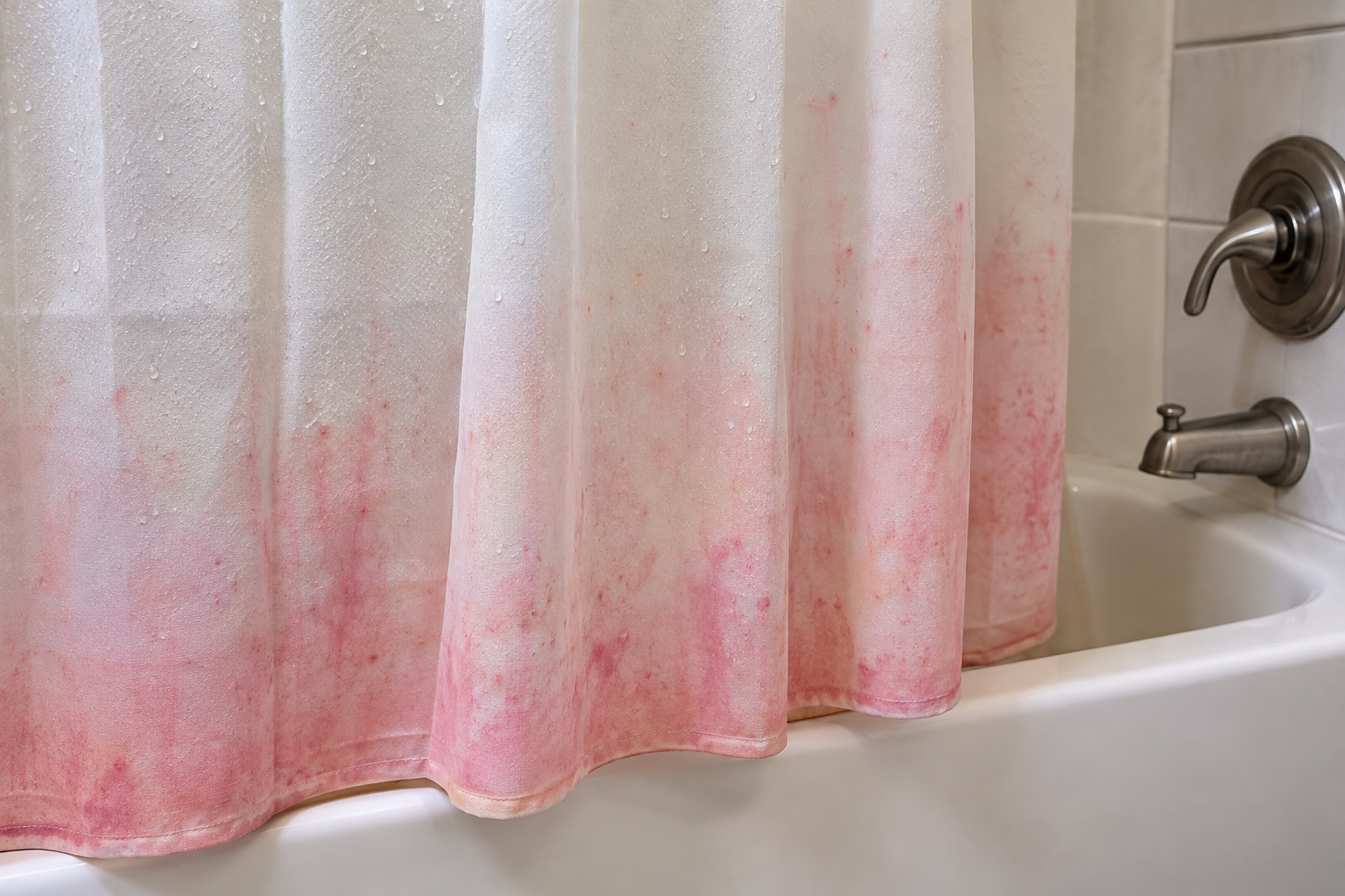 Why Is My Shower Curtain Turning Pink How to Clean It